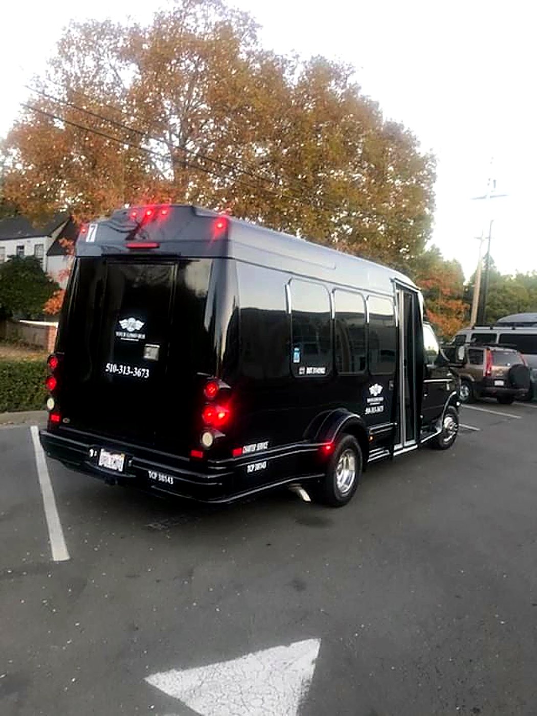 Your Limo Bus exterior on a Bay Area street