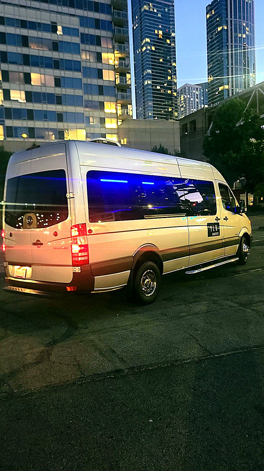 Your Limo Bus on the road in the San Francisco Bay Area